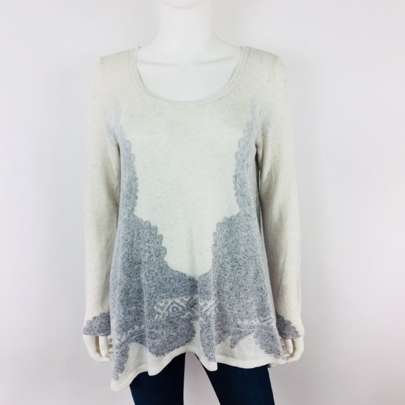 Anthropologie Sweaters - Anthropologie Blu Pepper Ivory Asymmetric Sweater